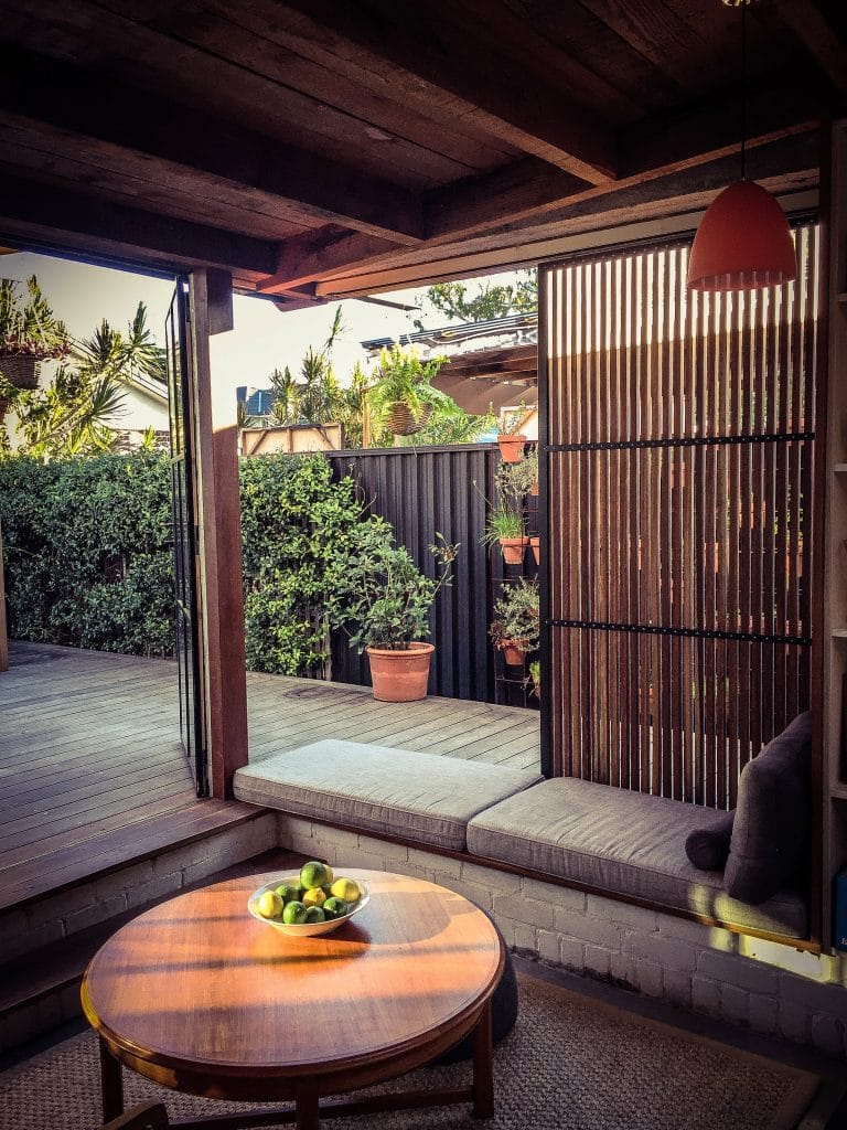 A renovated indoor/outdoor living area in Botany NSW
